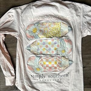 Simply Southern Peace Love Teach Long Sleeve Shirt